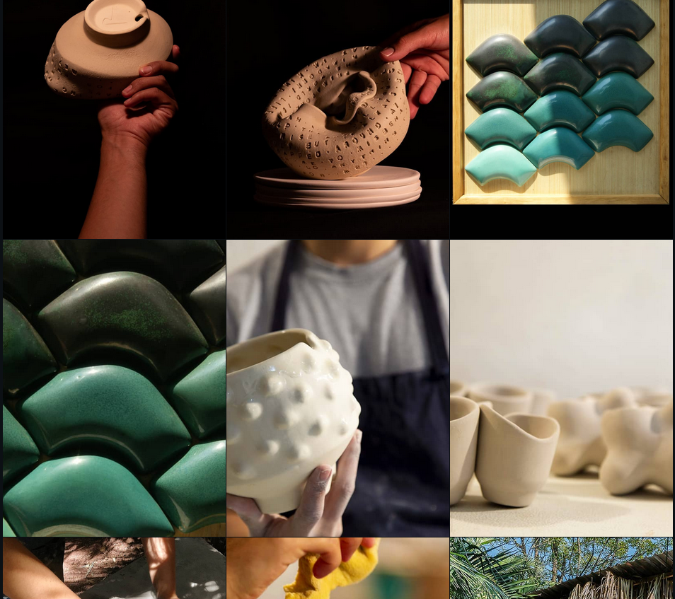 Pottery texture and glaze reference